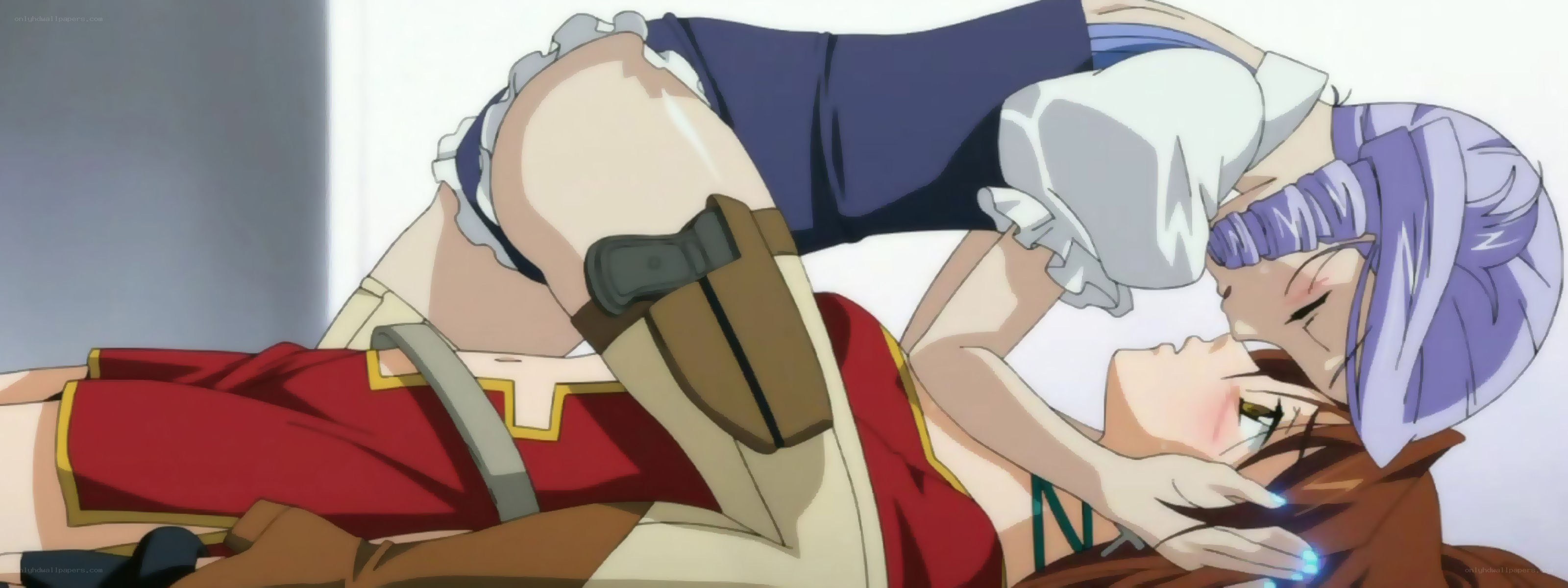 anime characters in intimate pose