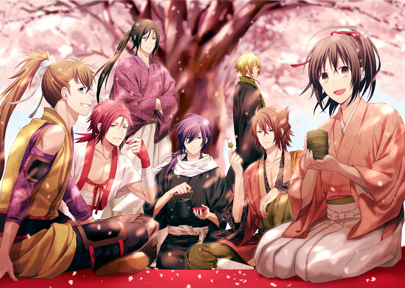 Anime Characters in Kimono — Pink