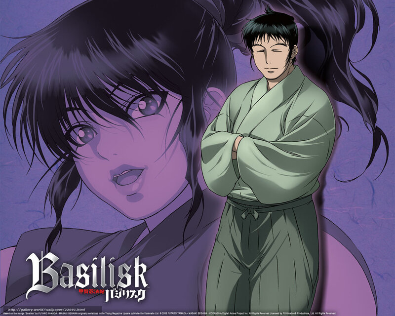 Anime Characters in Kimono — Purple, Dramatic