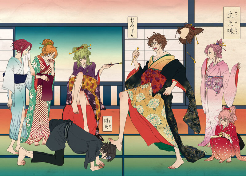 Anime Characters in Kimono