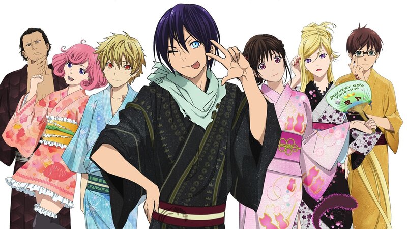 Anime Characters in Kimonos — Black