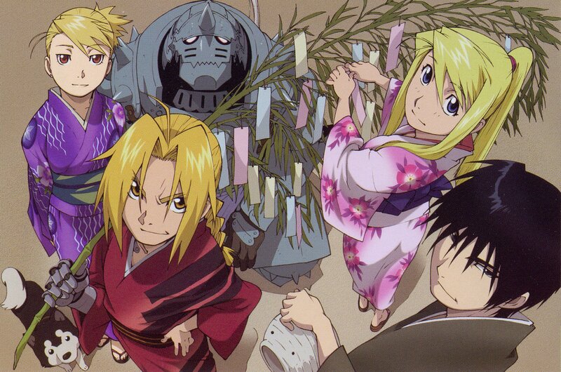 Anime Characters in Kimonos — Purple, Festive, Kimono
