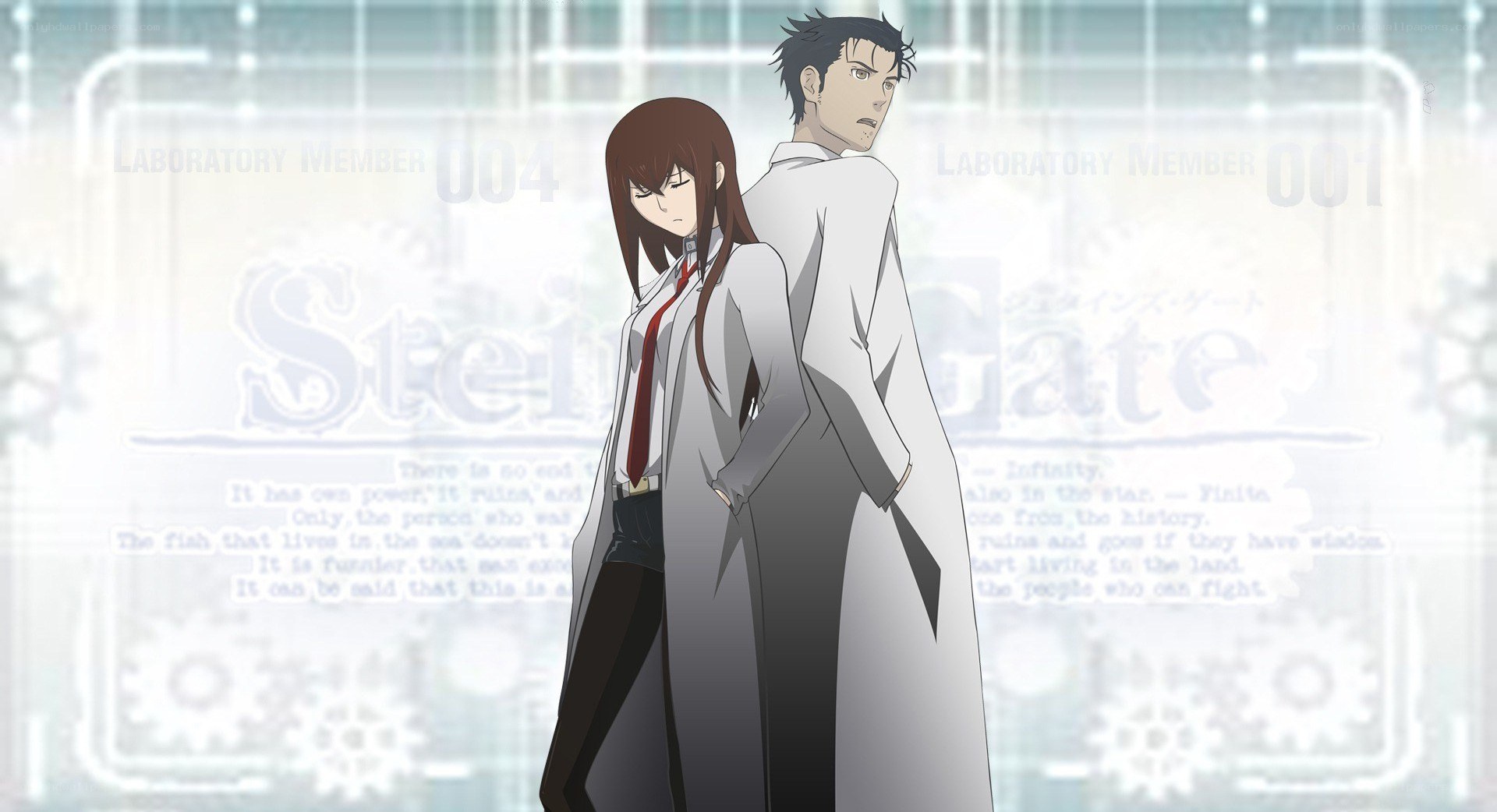 Anime characters in lab coats