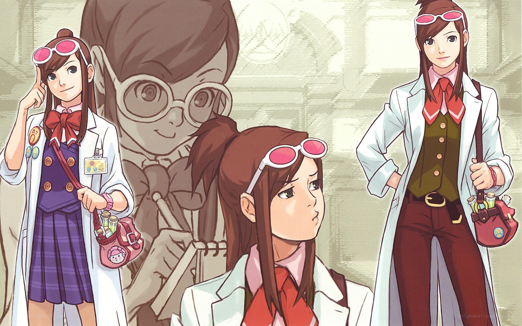 anime characters in lab coats