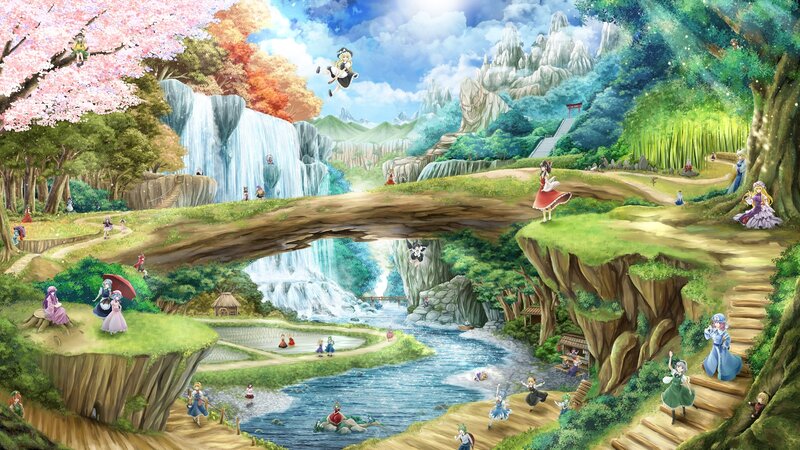Anime Characters in Landscape