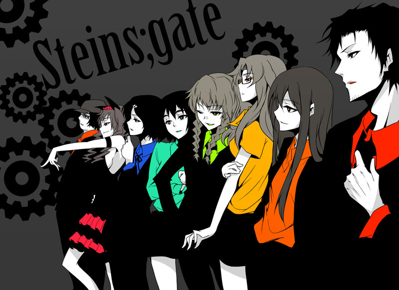 Anime Characters in Line — Black, Dramatic, Gears