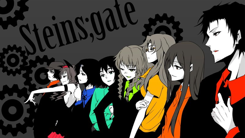 Anime Characters in Line — Black, Dramatic, Manga