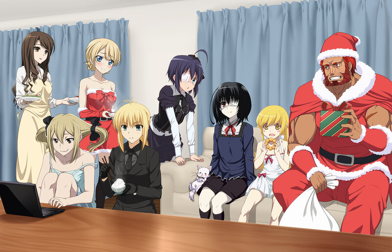 Anime Characters in Living Room — Blue