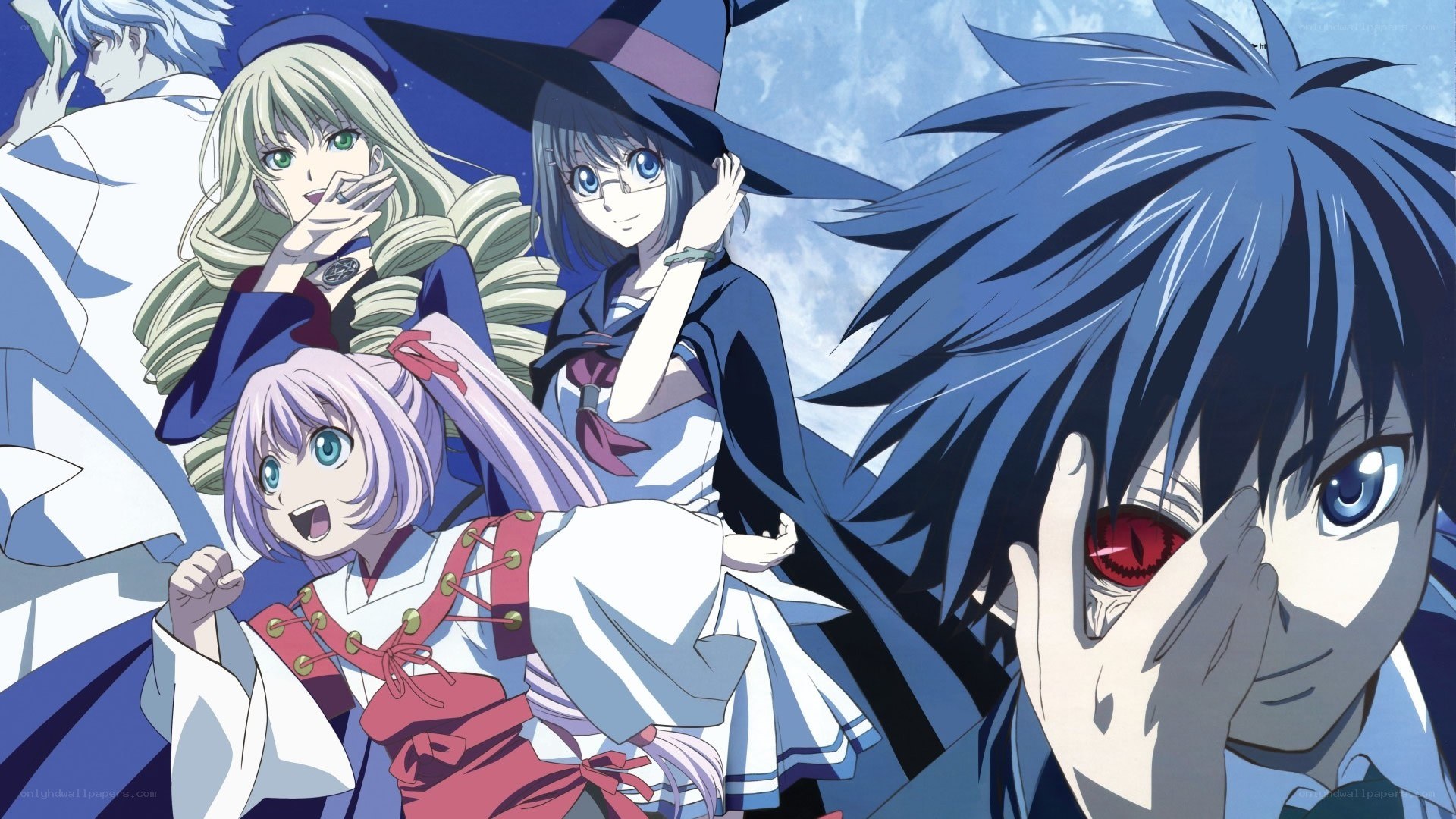 anime characters in magical attire