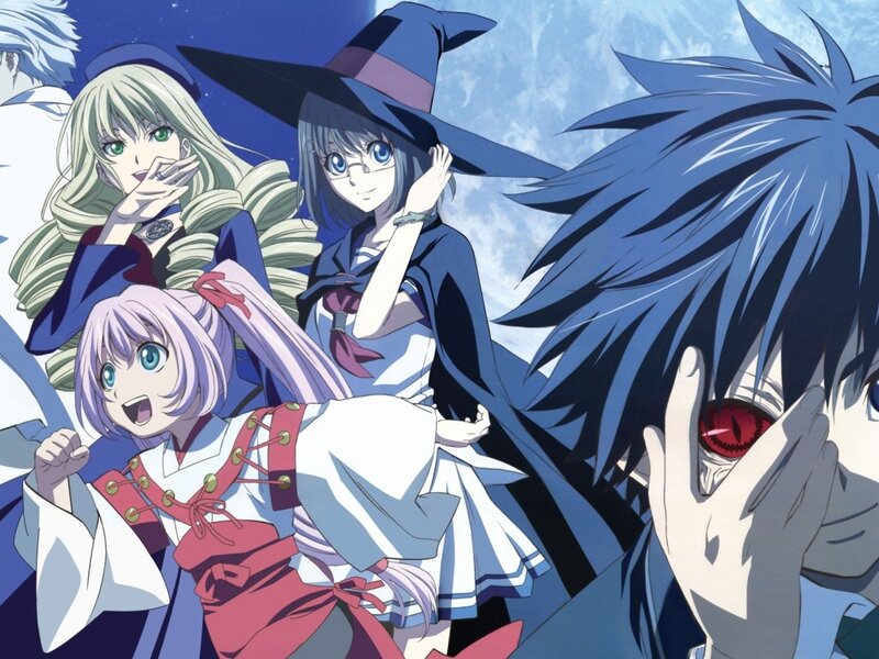 Anime Characters in Magical Attire — Blue, Dramatic