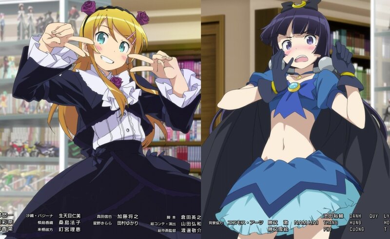 Anime characters in magical girl outfits