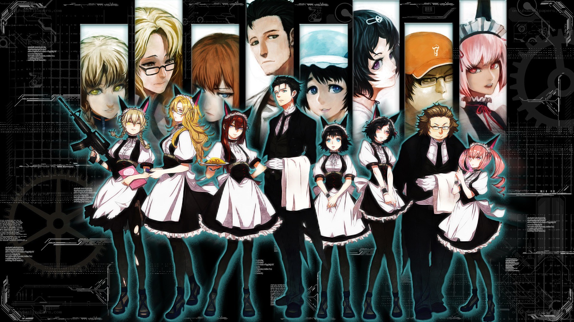 anime characters in maid outfits