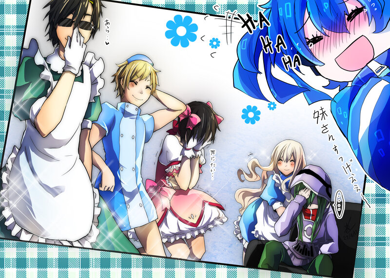 Anime Characters in Maid Outfits — Blue