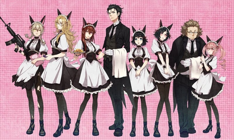 Anime Characters in Maid Outfits — Pink, Playful, Maid Uniforms