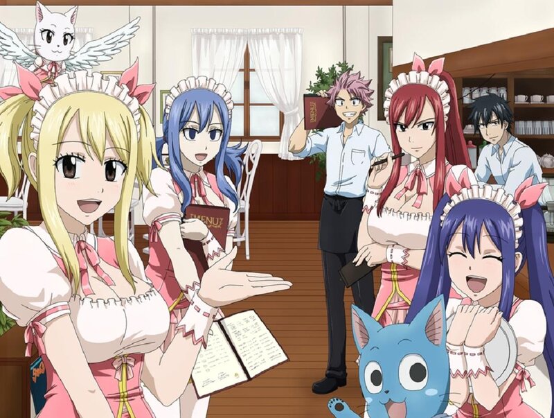 Anime Characters in Maid Outfits — Pink