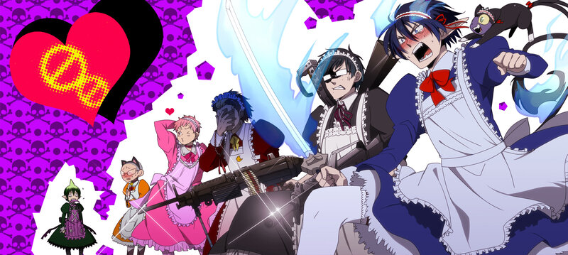 Anime Characters in Maid Outfits — Purple