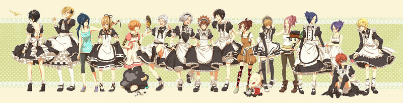 anime characters in maid outfits
