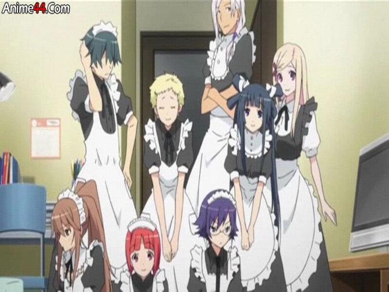 Anime Characters in Maid Outfits — White