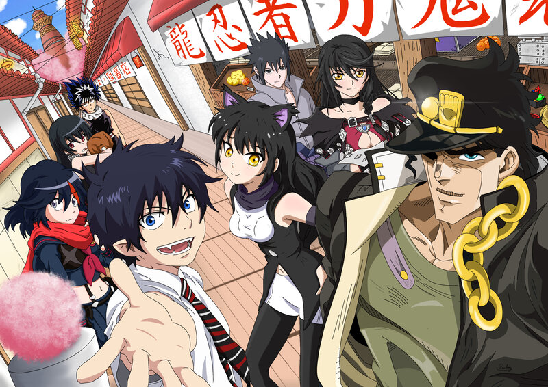 Anime Characters in Market — Black