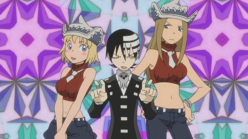 anime characters in matching outfits