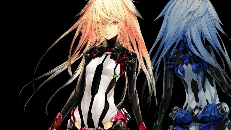 Anime Characters in Mechs — Black, Dramatic