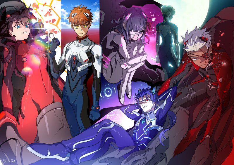 Anime Characters in Mechs — Purple