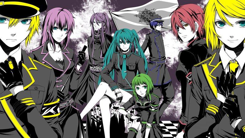anime characters in military uniforms