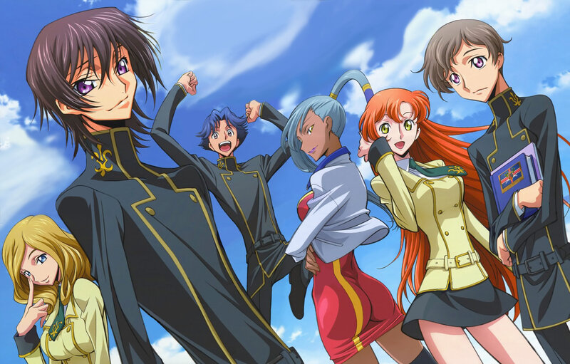 anime characters in military uniforms