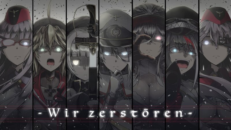Anime Characters in Military Uniforms — Gray