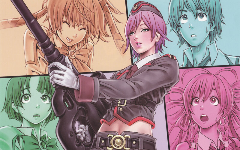 Anime Characters in Military Uniforms — Purple