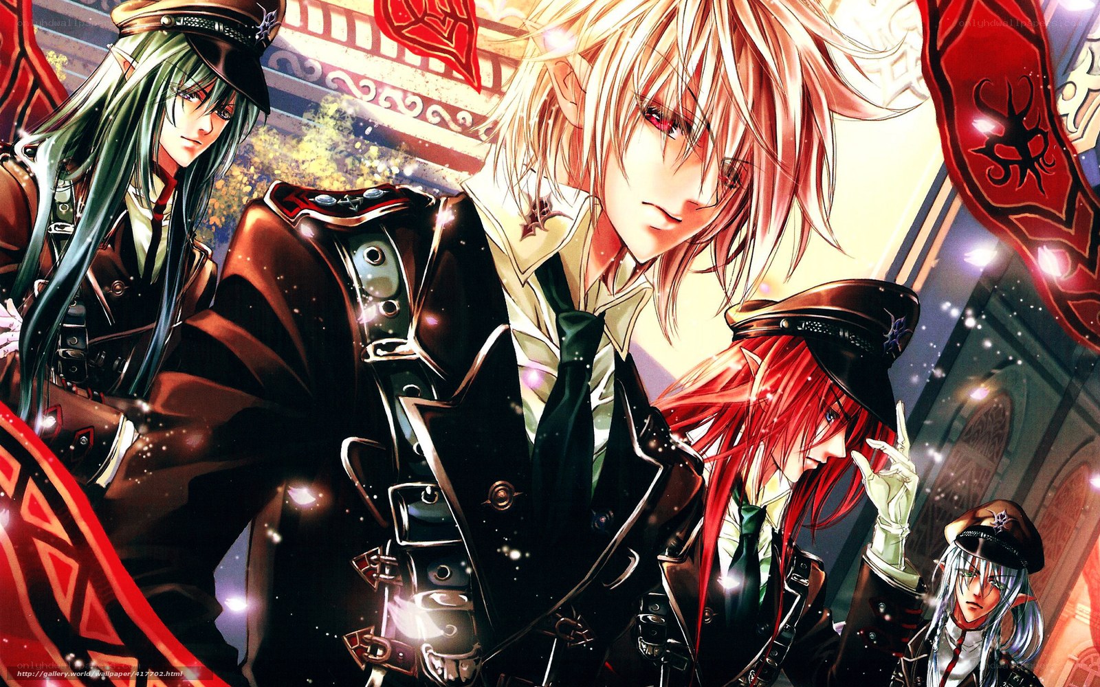 anime characters in military uniforms