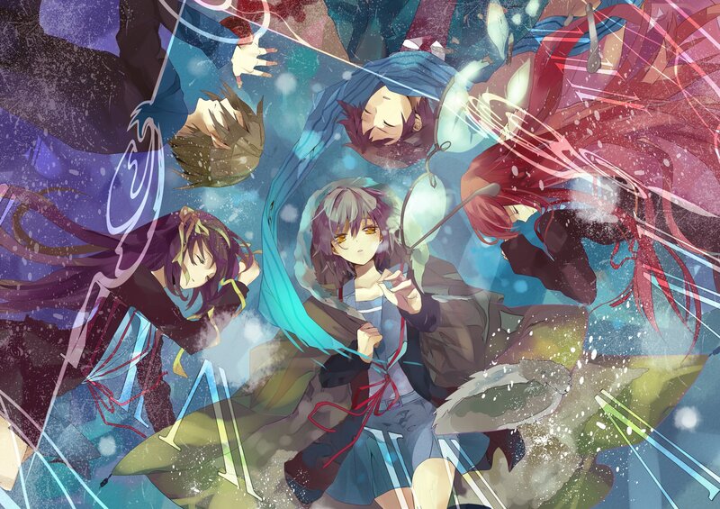 Anime Characters in Motion — Blue, Dramatic