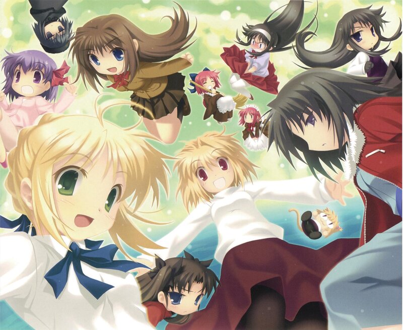 Anime Characters in Motion — Green, Playful