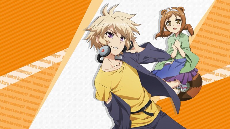 Anime Characters in Motion — Orange, Dynamic, Headphones