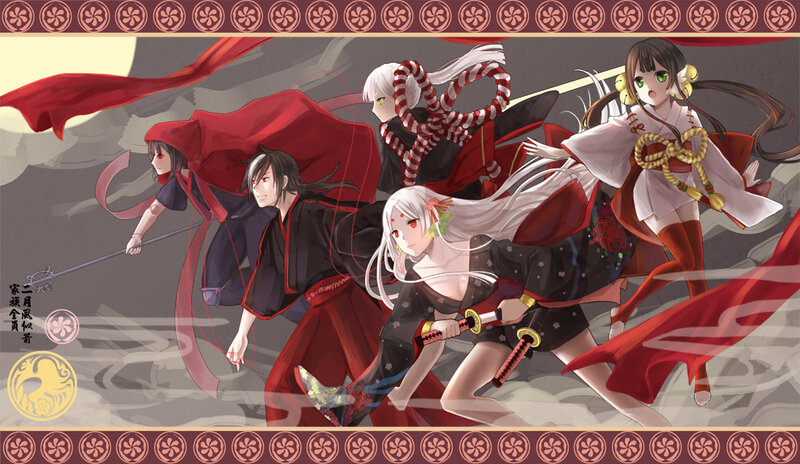 Anime Characters in Motion — Red, Dramatic