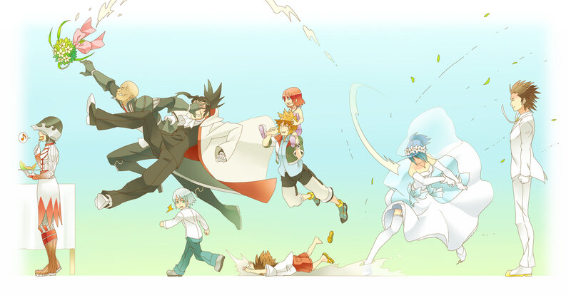 Anime Characters in Motion — White, Chaotic