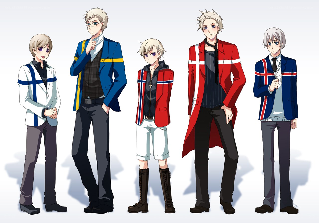 anime characters in national outfits