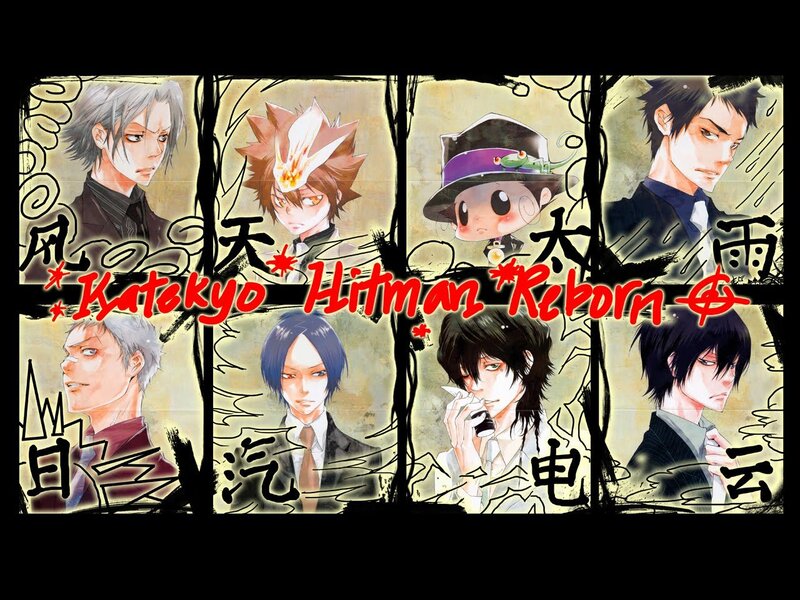 Anime Characters in Panels — Black, Dramatic, Manga, Text