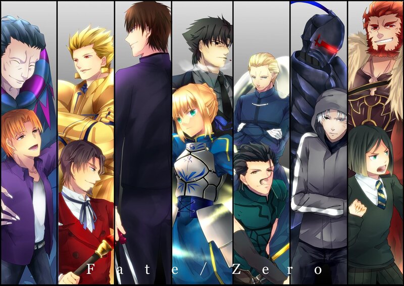 Anime Characters in Panels — Blue, Dramatic, Armor