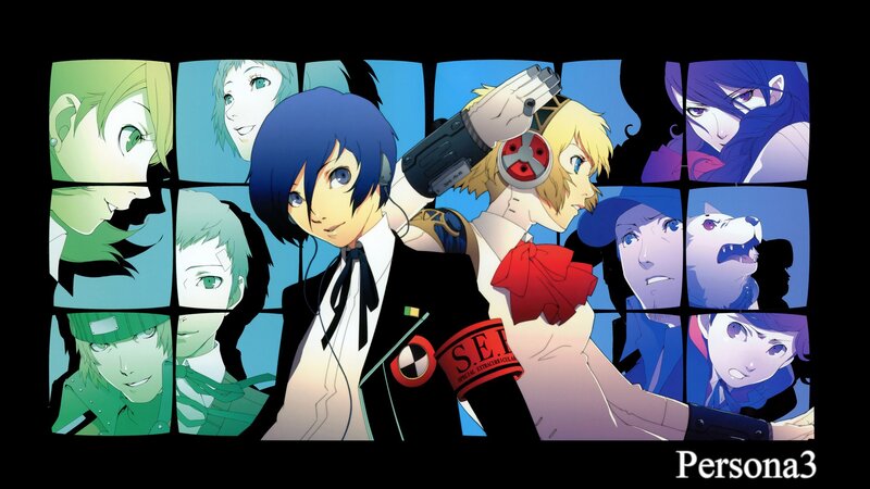 Anime Characters in Panels — Blue, Dramatic, Headphones, Robotic Arm