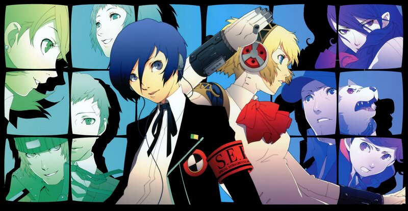 Anime Characters in Panels — Blue, Dramatic, Headphones