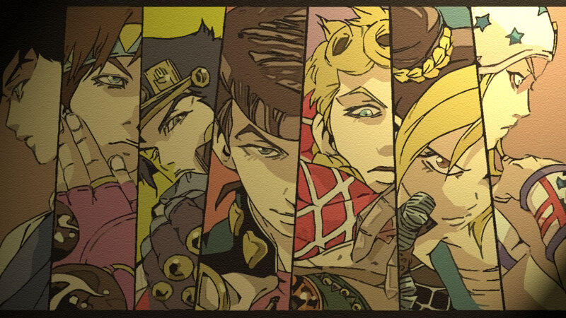 Anime Characters in Panels — Brown, Dramatic