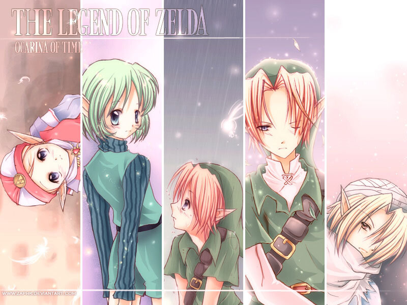 Anime Characters in Panels — Green, Dreamy