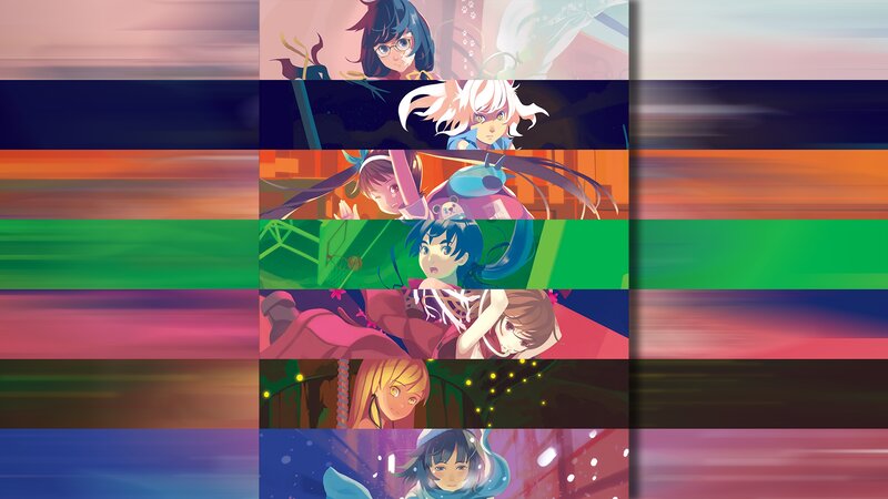 Anime Characters in Panels — Green, Dynamic