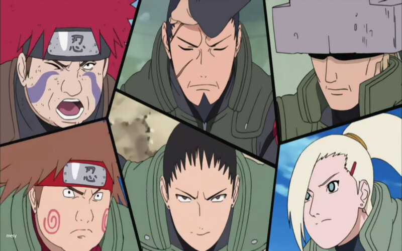 Anime Characters in Panels — Green, Serious