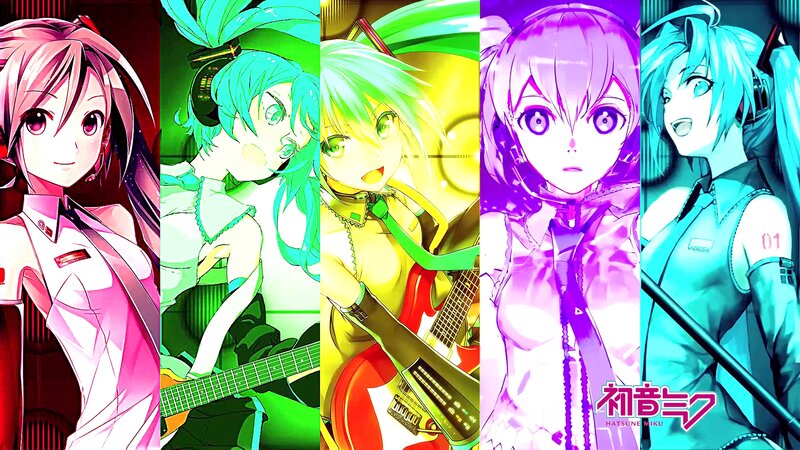 Anime Characters in Panels — Pink, Vibrant, Energetic