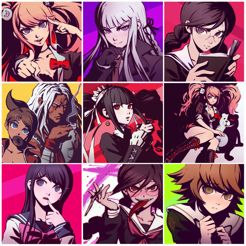 Anime Characters in Panels — Purple, Dramatic, Manga, Book