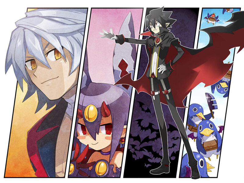 Anime Characters in Panels — Purple, Dramatic, Manga
