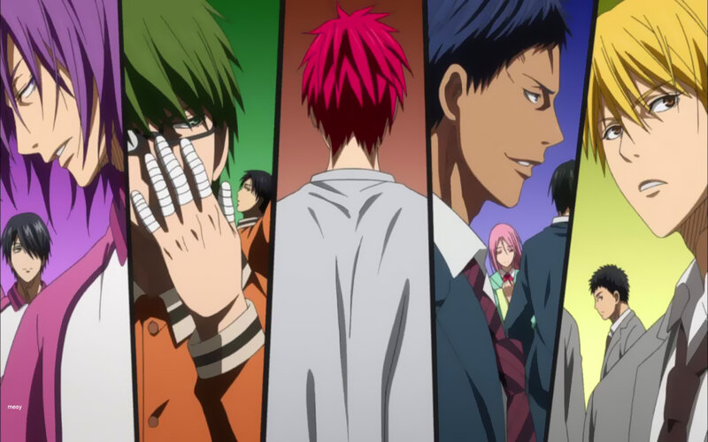 Anime Characters in Panels — Purple, Dramatic, School Uniforms