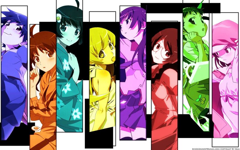 Anime Characters in Panels — Purple, Vibrant, Colorful